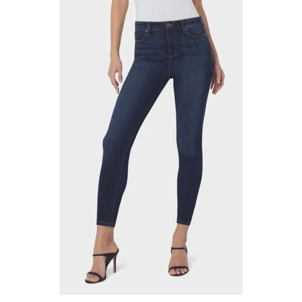 Liverpool Los Angeles Abby Ankle Skinny Jeans Dark Wash High Rise Size 14/32